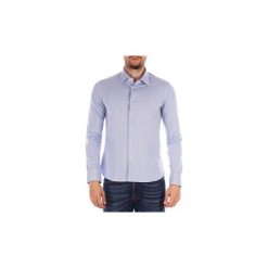 Koszule z długim rękawem Rrd SHIRT OXFORD JACQUARD. Niebieskie koszule męskie Rrd, m, bez wzorów, bez kołnierzyka, z długim rękawem. Za 585,88 zł.