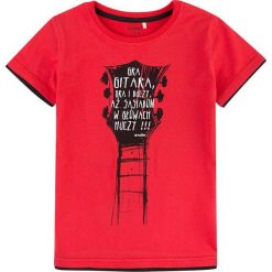 Endo - T-shirt dziecięcy 104-128 cm. Czerwone t-shirty chłopięce Endo, z nadrukiem, z bawełny, bez rękawów. W wyprzedaży za 39,90 zł.