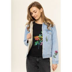 Kurtka jeansowa Levi's Sherpa Trucker 36137-0029. Niebieskie kurtki damskie Levi's®, s, bez wzorów, z bawełny, bez kaptura. W wyprzedaży za 319,00 zł.