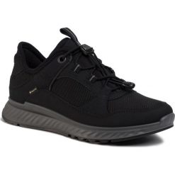 Półbuty ECCO - Exostride W GORE-TEX 83533300001 Black. Czarne półbuty damskie ecco, na co dzień, bez wzorów, z materiału, bez obcasa, bez zapięcia. W wyprzedaży za 589,00 zł.