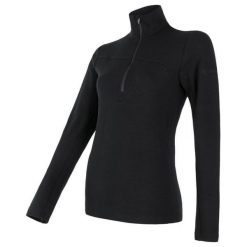 Sensor bluzka damska Merino Extreme, długi rękaw i zamek błyskawiczny, czarna L. Czarne koszulki damskie termoaktywne Sensor, l, bez wzorów, z wełny, bez kołnierzyka, z długim rękawem, długie, bez kaptura, outdoorowe. W wyprzedaży za 250,00 zł.