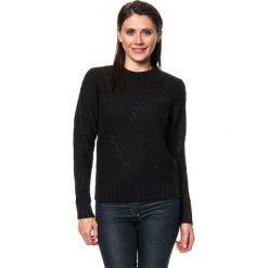 Sweter w kolorze czarnym. Czarne swetry klasyczne damskie marki C&Jo i Assuili, z dzianiny, z okrągłym kołnierzem. W wyprzedaży za 136,95 zł.