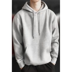 Bluza męska MARIANO GREY. Szare bluzy męskie IVET, m, bez wzorów, z kapturem, bez rękawów, z kapturem. W wyprzedaży za 79,00 zł.