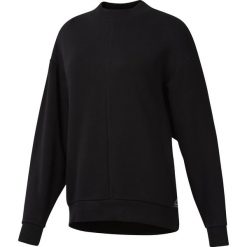 EE CREW BLACK. Czarne bluzy damskie Reebok, na jesień, bez wzorów, z bawełny, bez rękawów, bez kaptura. Za 119,99 zł.