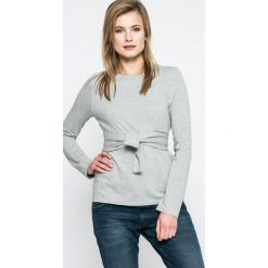 Noisy May - Bluza. Szare bluzy damskie Noisy May, s, z nadrukiem, z bawełny, bez rękawów, bez kaptura. W wyprzedaży za 29,90 zł.