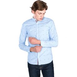 Jack & Jones Sailor Koszula Niebieski. Niebieskie koszule męskie Jack & Jones, s, w paski, z bawełny, bez kołnierzyka, z długim rękawem. Za 223,95 zł.