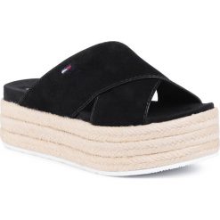 Espadryle TOMMY JEANS - Criss Cross Mule Flatform EN0EN00993 Black BDS. Czarne espadryle damskie Tommy Jeans, bez wzorów, z jeansu, bez obcasa. Za 359,00 zł.