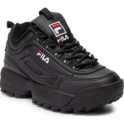 Sneakersy FILA - Disruptor Kids 1010567.12V Black/Black. Czarne półbuty dziewczęce Fila, na sznurówki. Za 369,00 zł.