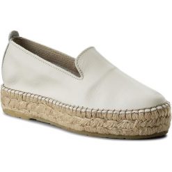 Espadryle EVA MINGE - Vinaroz 3S 18MJ1372404ES 103. Białe espadryle damskie Eva Minge, ze skóry, na płaskiej podeszwie. W wyprzedaży za 199,00 zł.