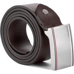 Pasek Męski TOMMY HILFIGER - Corporate Plaque Belt 3.5Cm Adj AM0AM02793 90 254. Brązowe paski męskie TOMMY HILFIGER, w paski, ze skóry. W wyprzedaży za 189,00 zł.