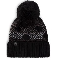Czapka BUFF - Knited & Polar Hat 120858.999.10.00 Garid Black. Czarne czapki damskie Buff, z poliesteru. W wyprzedaży za 119,00 zł.