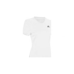 Koszulka do biegania do spersonalizowania damska. Białe t-shirty damskie marki KALENJI, z poliesteru. Za 19,99 zł.