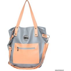 Torba Worek Waterproof Flamingo Pocket. Szare torebki klasyczne damskie marki Pakamera, ze skóry, na ramię. Za 189,00 zł.