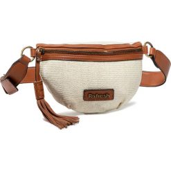 Saszetka nerka REFRESH - 83249 Blanco. Brązowe nerki damskie Refresh, bez wzorów, ze skóry ekologicznej, młodzieżowe, bez dodatków. Za 129,00 zł.