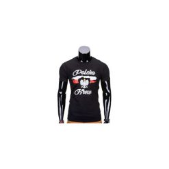 T-shirty męskie: T-SHIRT MĘSKI Z NADRUKIEM S776 – CZARNY