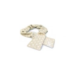 Beżowy szalik męski - wełna W3. Brązowe szaliki męskie Adam Collection - Krawaty i dodatki, bez wzorów, z wiskozy. Za 99,00 zł.