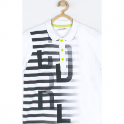 Koszulka. Białe t-shirty chłopięce BIG DREAM, z aplikacjami, z elastanu, z krótkim rękawem. Za 45,90 zł.
