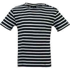 T-shirty męskie: Koszulka „Juicio” w kolorze granatowo-białym