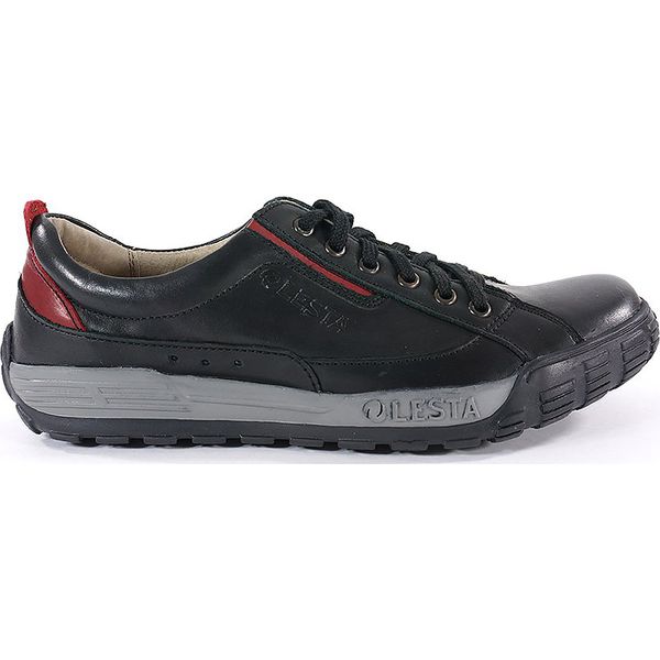 PÓŁBUTY MĘSKIE LES 3655 CZA. Półbuty męskie Lesta, bez wzorów, ze skóry, bez zapięcia. Za 229,00 zł.