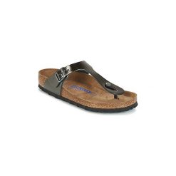 Japonki Birkenstock GIZEH SFB. Szare klapki damskie Birkenstock, bez wzorów, bez obcasa. W wyprzedaży za 293,30 zł.