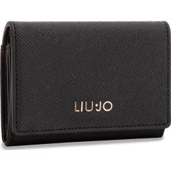 Mały Portfel Damski LIU JO - Credit Card Case Man N68163 E0087 Nero 22222. Czarne portfele damskie Liu Jo, ze skóry ekologicznej. Za 199,00 zł.