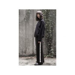 STRIPES PANTS IN BLACK. Czarne spodnie damskie marki The Hive, s, z bawełny. Za 199,00 zł.
