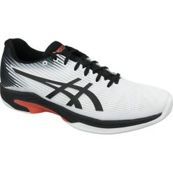 Asics Solution Speed FF Indoor 1041A110-102 40,5 Białe. Białe buty sportowe męskie Asics, z syntetyku, bez zapięcia, tenisowe. W wyprzedaży za 449,99 zł.