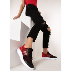 Czarno-Czerwone Buty Sportowe Iasiphaeia. Czarne buty sportowe damskie Born2be, z nadrukiem, z jeansu, sportowe. Za 99,99 zł.