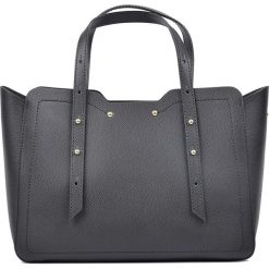 Torebki klasyczne damskie: Skórzana torebka w kolorze czarnym – 22 x 31 x 10 cm