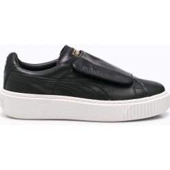 Puma - Buty Basket Platform Strap Wn's. Czarne buty sportowe damskie Puma, bez wzorów, ze skóry, sportowe. W wyprzedaży za 219,90 zł.