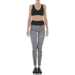 Legginsy: Modelujące legginsy funkcyjne w kolorze czarno-szarym