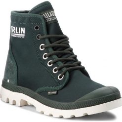 Trapery PALLADIUM - Pampa Solid Ranger Ber 76012-322-M Deep Forest/Wspr Pk/Amb G. Zielone trapery damskie Palladium, ze skóry, bez obcasa, bez zapięcia. W wyprzedaży za 309,00 zł.