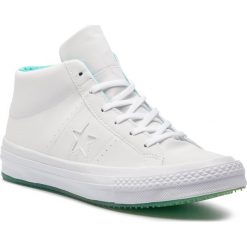Tenisówki CONVERSE - One Star Counter Climate Mid 158837C White/White/Light Aqua. Białe półbuty męskie Converse, na co dzień, bez wzorów, z gumy, retro, bez zapięcia. W wyprzedaży za 249,00 zł.