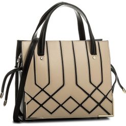 Torebka KAZAR - Nevada 33183-01-36 Beige/Black. Brązowe torebki klasyczne damskie marki Kazar, w paski, ze skóry, eleganckie, bez dodatków. W wyprzedaży za 529,00 zł.
