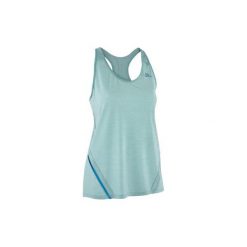 Top do biegania RUN LIGHT damski. Brązowe topy damskie KALENJI, bez wzorów, z elastanu, bez rękawów, do biegania. Za 39,99 zł.