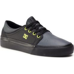Tenisówki DC - Trase ADBS300138 Black/Yellow(Byo). Szare trampki dziewczęce DC, bez wzorów, z gumy, na sznurówki. Za 189,00 zł.