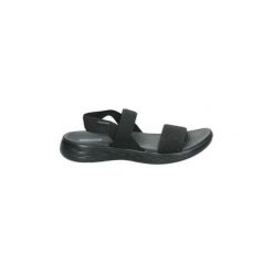 Sandały Skechers 15312-BBK. Czarne sandały damskie Skechers, bez wzorów, bez obcasa, bez zapięcia. W wyprzedaży za 196,13 zł.