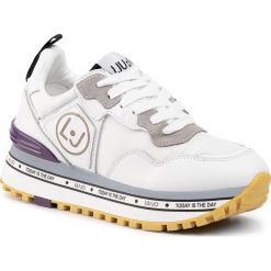 Sneakersy LIU JO - Maxi Alexa Running BXX051 PX071 White 01111. Białe półbuty damskie Liu Jo, bez wzorów, z zamszu, bez obcasa, na koturnie, bez zapięcia. W wyprzedaży za 359,00 zł.