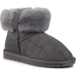 Buty EMU AUSTRALIA - Grattan Quilted W12066 Charcoal. Szare kozaki damskie EMU Australia, ze skóry, na niskim obcasie, bez zapięcia. W wyprzedaży za 339,00 zł.