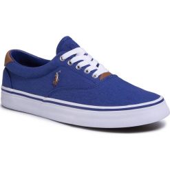 Tenisówki POLO RALPH LAUREN - Thorton 816816972002 Hr/Mpp. Niebieskie półbuty męskie Polo Ralph Lauren, na co dzień, bez wzorów, ze skóry, eleganckie, bez zapięcia. W wyprzedaży za 269,00 zł.
