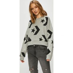Converse - Bluza. Szare bluzy damskie Converse, s, z nadrukiem, z bawełny, bez rękawów, bez kaptura. W wyprzedaży za 139,90 zł.