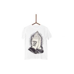 Koszulka Pray for MY Męska. Białe koszulki męskie marki Failfake, s, bez wzorów, bez kołnierzyka. Za 130,00 zł.