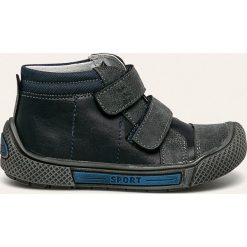 Kornecki - Buty dziecięce. Niebieskie trampki chłopięce Kornecki, bez wzorów, ze skóry ekologicznej, sportowe, bez zapięcia. W wyprzedaży za 129,90 zł.