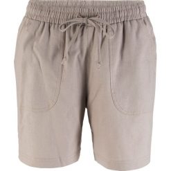 Szorty lniane z wygodnym paskiem bonprix kamienisty. Szare spodnie damskie bonprix. Za 59,99 zł.