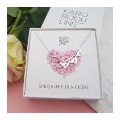 Srebrny naszyjnik. Szare naszyjniki damskie KaroBijouLine, srebrne. Za 219,00 zł.