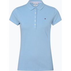 Tommy Hilfiger - Damska koszulka polo, niebieski. Niebieskie koszulki damskie TOMMY HILFIGER, xl, bez wzorów, bez rękawów. Za 199,95 zł.