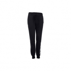 Spodnie slim Gym & Pilates Linear 500 damskie. Czarne spodnie damskie marki Adidas, xl, bez wzorów, z bawełny. W wyprzedaży za 129,99 zł.