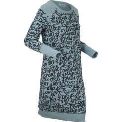 Sukienka dresowa, długi rękaw bonprix szary ołowiany - czarny. Szare sukienki damskie bonprix, z dresówki, długie, maxi. Za 89,99 zł.