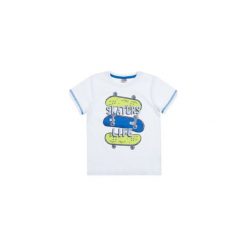 T-shirt chłopięcy. Szare t-shirty chłopięce TXM, z nadrukiem, z bawełny, z krótkim rękawem. Za 9,99 zł.