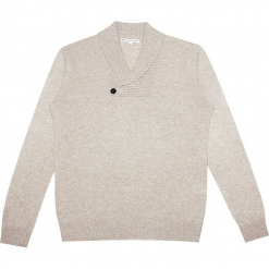 Sweter kaszmirowy w kolorze kremowym. Białe swetry klasyczne męskie marki Ateliers de la Maille, m, z kaszmiru. W wyprzedaży za 545,95 zł.